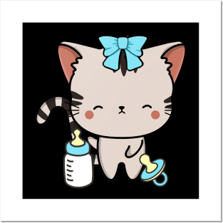 Cute Tabby Cat is a baby Posters and Art